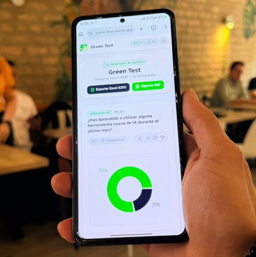 Green Test. Juego interactivo que combina datos con respuestas en tiempo real